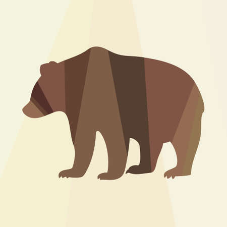 composite patchwork Teddy bear illustrationのイラスト素材