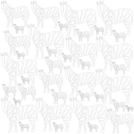 Zebra on a white background,vector illustrationのイラスト素材