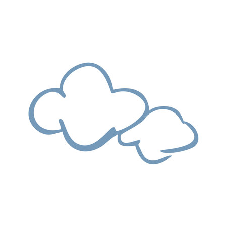 clouds are airy blue,vector illustrationのイラスト素材