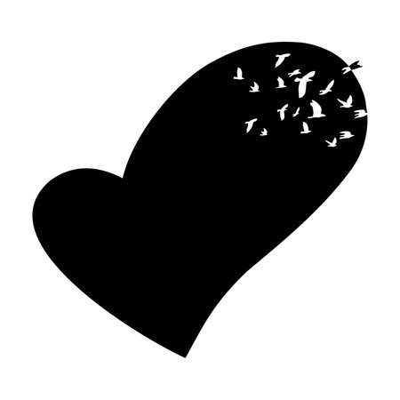Birds fly from the very heartのイラスト素材