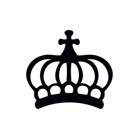 The crown icon is blackのイラスト素材