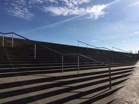 Sky, stairways and sunの写真素材