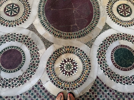 Byzantine mosaic floorの写真素材