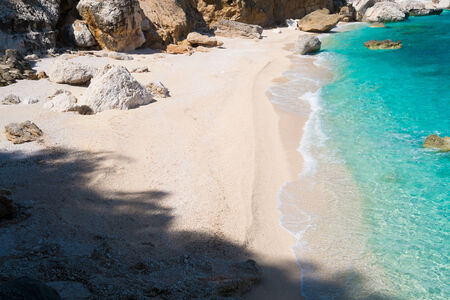 Cala Mariolu beach in Baunei, Sardinia, Italyの写真素材