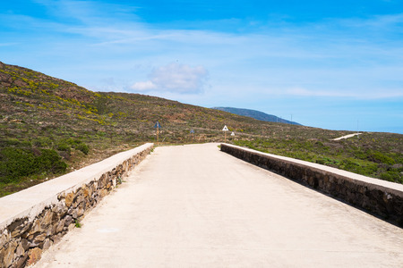 Road in Asinara island in Sardinia, Italyの写真素材