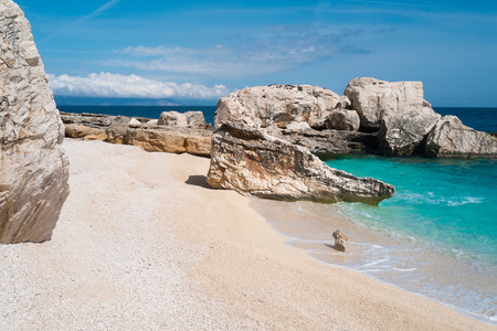 Cala Mariolu beach in Baunei, Sardinia, Italyの写真素材