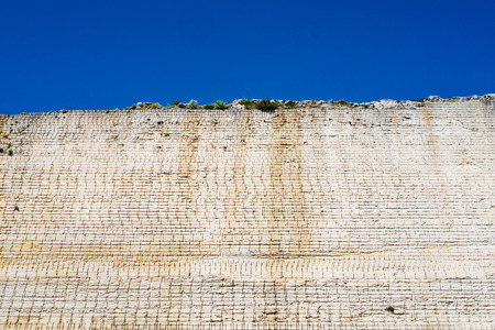 Detail of a closed mine in Monteleone Rocca Doria, Sardinia, Italyの写真素材