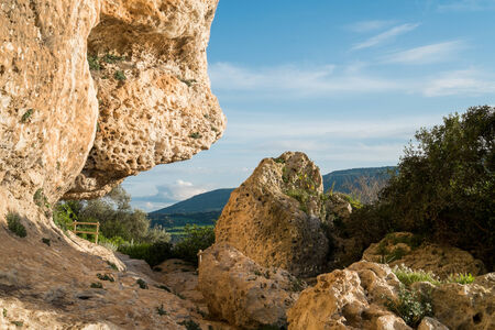 Rocca Doria rock formation in Rocca Doria Monteleone, Sardinia, Italyの写真素材