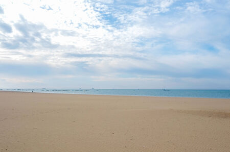 Beach in San Lucar de Barrameda, Andalusia, Spainの写真素材