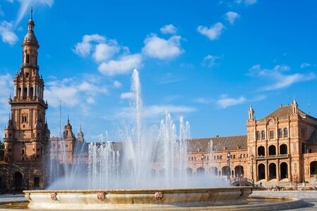 Plaza de espana palace in Seville, Andalusia, Spain