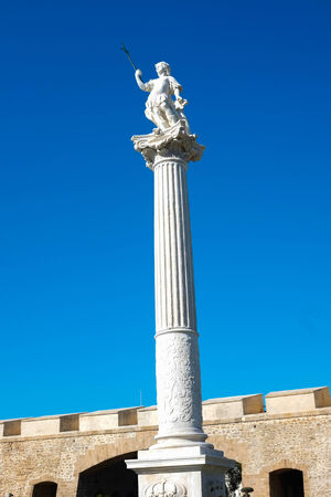 Plaza de la Constitucion, Cadiz, Andalucia, Spainの写真素材