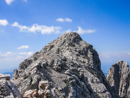 Top of Jof di Montasio in Alpi Giulie, Friuli, Italyの写真素材
