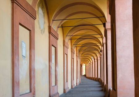 Colonnade of San Luca Sanctuary in Bologna, Italyのeditorial素材