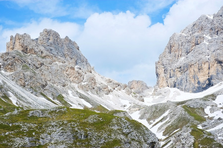 Catinaccio in Dolomites, Val di Fassa, Italyの写真素材