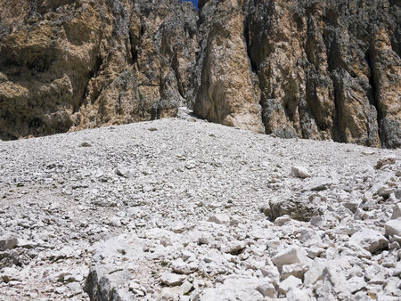 Dolomites mountains in Val di Fassa, Trentino, Italyの写真素材