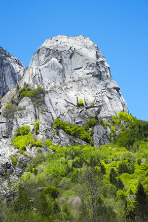 Granite mountains in Val di Mello, Val Masino, Italyの写真素材