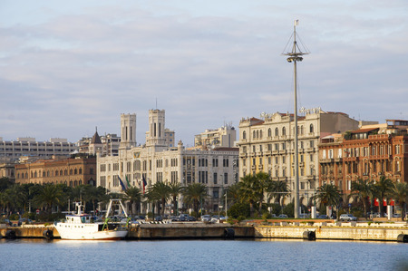 Via Roma, Cagliari downtown, Italyの写真素材