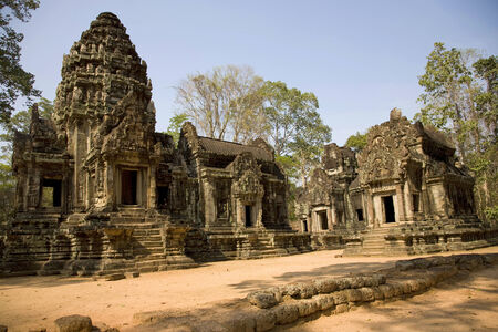 temple in Angkor, Siem Reap, Cambodiaの写真素材