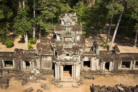 Temple in Angkor; Siem Reap; Cambodiaの写真素材