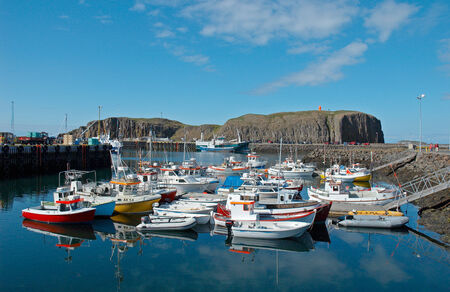 Harbour in Stykkisolmur, Snaefellsnes peninsula, Icelandのeditorial素材