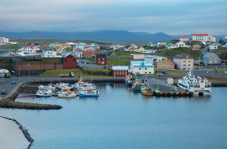 View of Stykkisolmur, Snaefellsnes peninsula, Icelandのeditorial素材