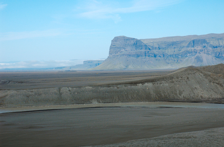 Landscape close to Vatnajokull glacier, south Icelandの写真素材