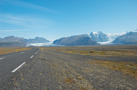 Vatnajokull glacier from road number one, south Icelandの写真素材