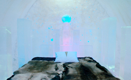 Icehotel in Jukkajarvi, Kiruna, north of Swedenの写真素材