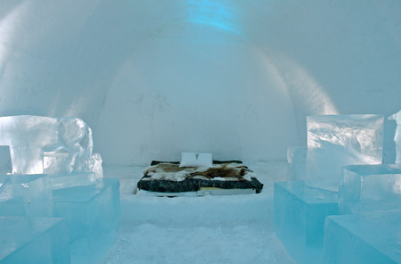 Icehotel in Jukkajarvi, Kiruna, north of Swedenの写真素材