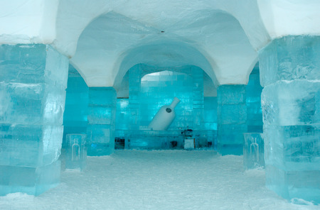 Icehotel in Jukkajarvi, Kiruna, north of Swedenのeditorial素材