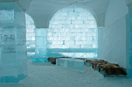 Icehotel in Jukkajarvi, Kiruna, north of Swedenのeditorial素材