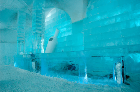 Icehotel in Jukkajarvi, Kiruna, north of Swedenのeditorial素材