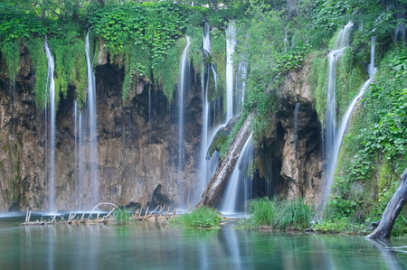 Waterfall Plitvice lakes National Park, Croatiaの写真素材