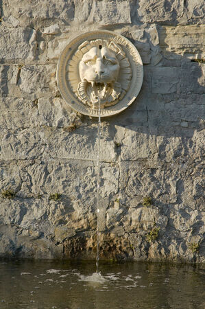 Fountain in the garden of Sansouci, Potsdam, Berlin, Germanyの写真素材