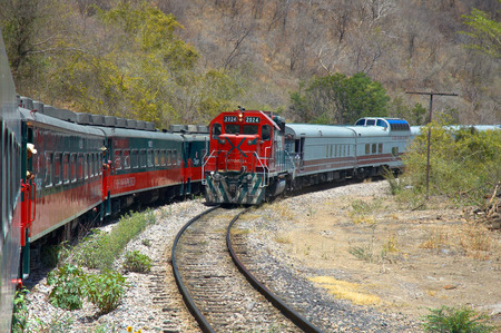 El Chepe train,  Copper Canyon, Mexicoのeditorial素材