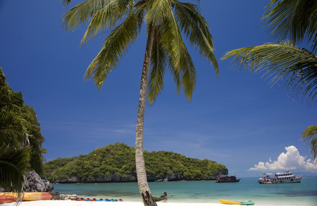 Angthong marine park close to Koh Samui island, Thailandの写真素材