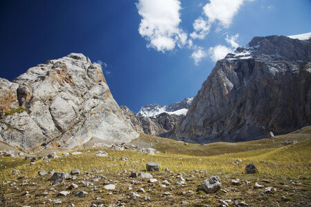 Mountains in Kyrgyzstan close to Arslanbobの写真素材