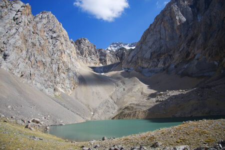 Mountains in Kyrgyzstan close to Arslanbobの写真素材