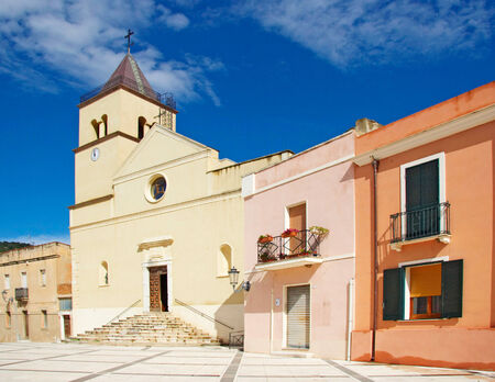 Teulada church in Sardinia, Italyの写真素材