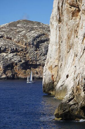 Caccia Cape in Sardinia, Italyの写真素材