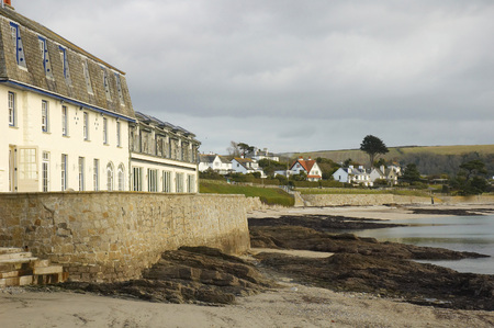 St Mawes\' beach in Cornwall, United kingdomの写真素材