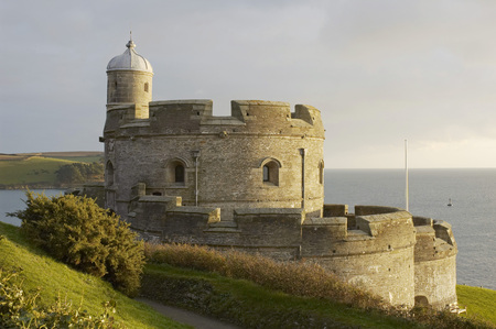 Castle of St Mawes at sunset in Cornwall, United kingdomのeditorial素材