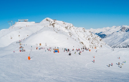 Val Thorens ski resort on the Alps mountains, France
