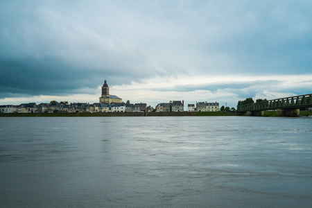 Village of Saint Mathurin sur Loire near Angers, Franceの写真素材