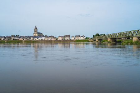 Village of Saint Mathurin sur Loire near Angers, Franceの写真素材