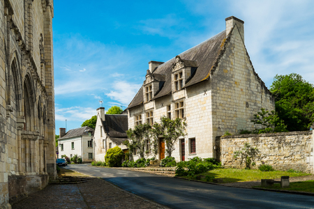 Typical french house in the village of cunault, Loire region, Franceの写真素材