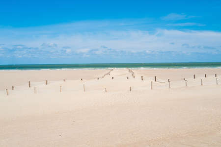 Landscape of Beach of Dunkerque, Franceの写真素材