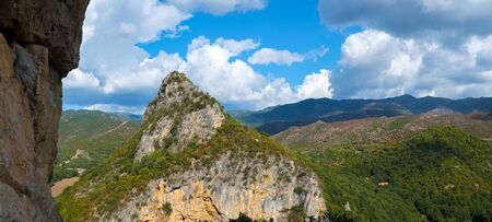 Mountain landscape around Domusnovas in Sardinia, Italyの写真素材