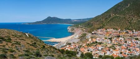 Buggerru village on the west coast of Sardinia, Italyの写真素材