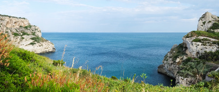Promontory of Sella del Diavolo in Cagliari, Sardinia, Italyの写真素材